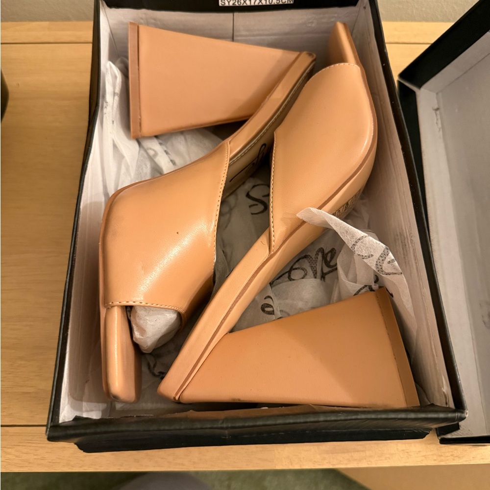 Stylish Tan Wedge Heels